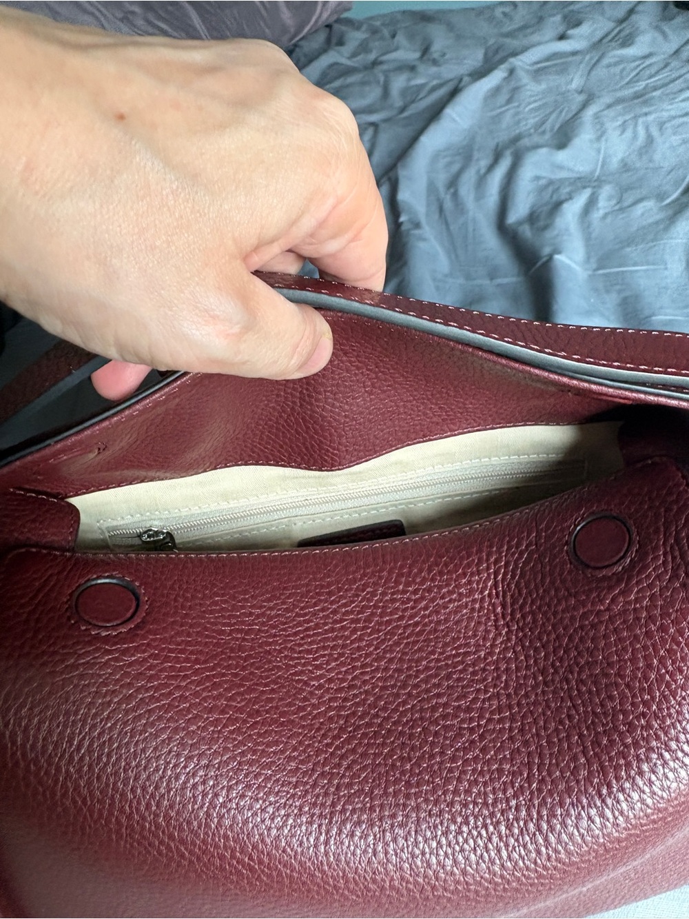 Burgundy Clementine Crossbody Bag - The Horse - Picture 7 of 11